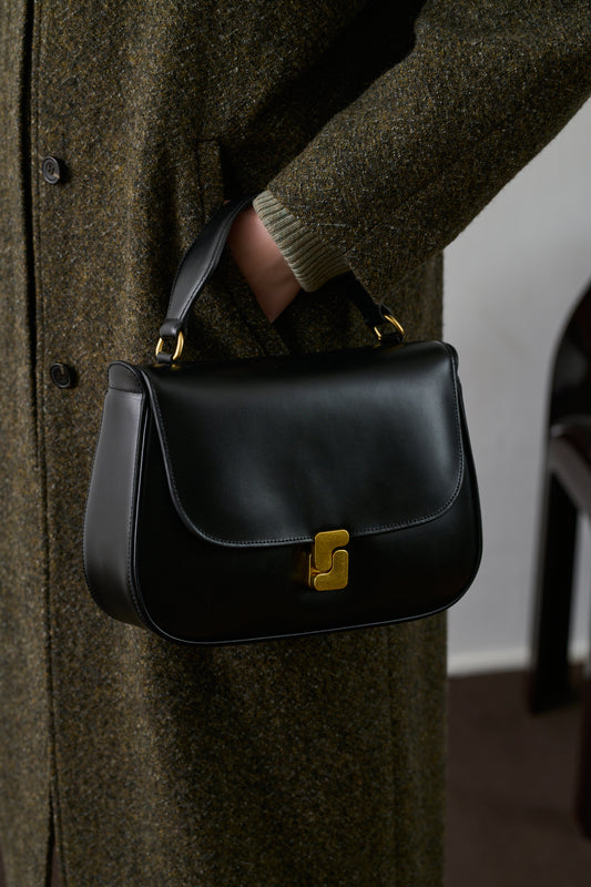 Bolso Bella - Negro - Cuero - Mujer