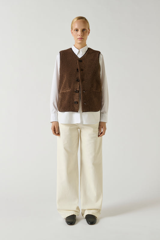 Gilet sans manches Fusil - Marron - Femme