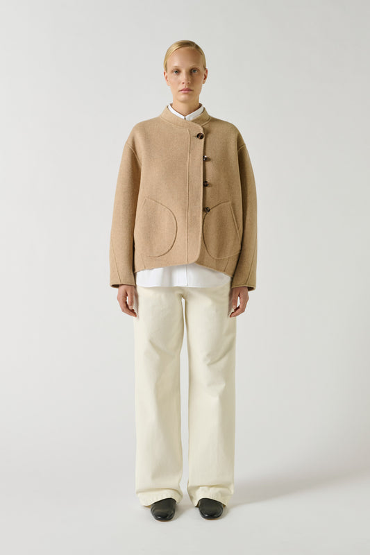 Manteau Windsor - Beige Chiné - Laine - Femme