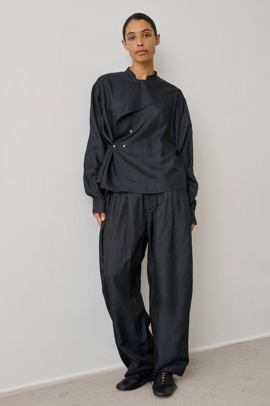 Pantalon Vernon - Noir - Soie - Femme