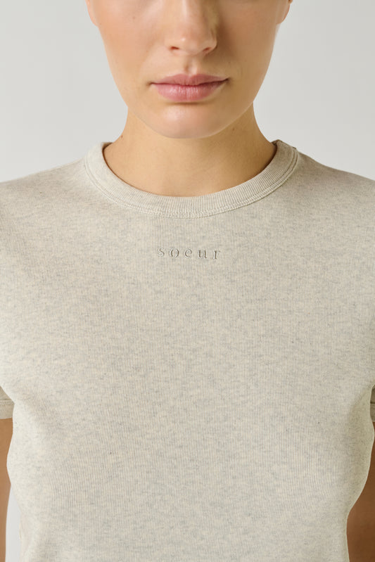 Tee-Shirt Aristide - Gris Chiné - Coton - Femme
