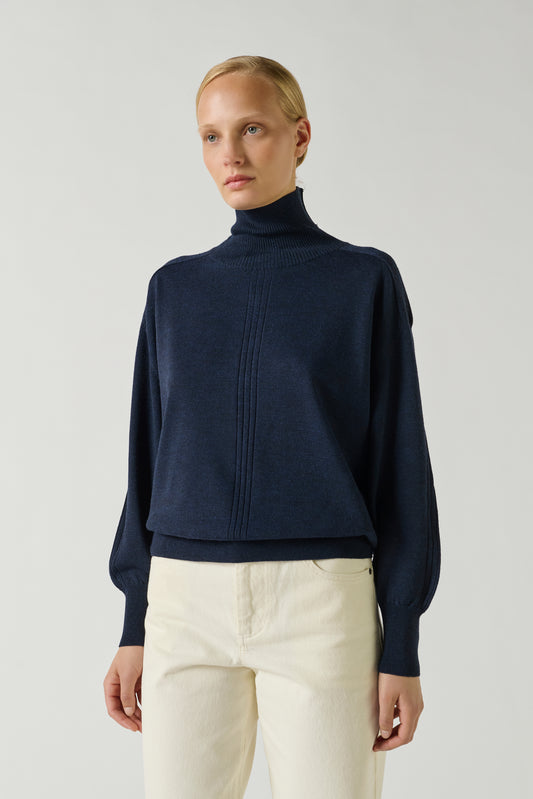 Pull Nord - Navy - Laine - Femme