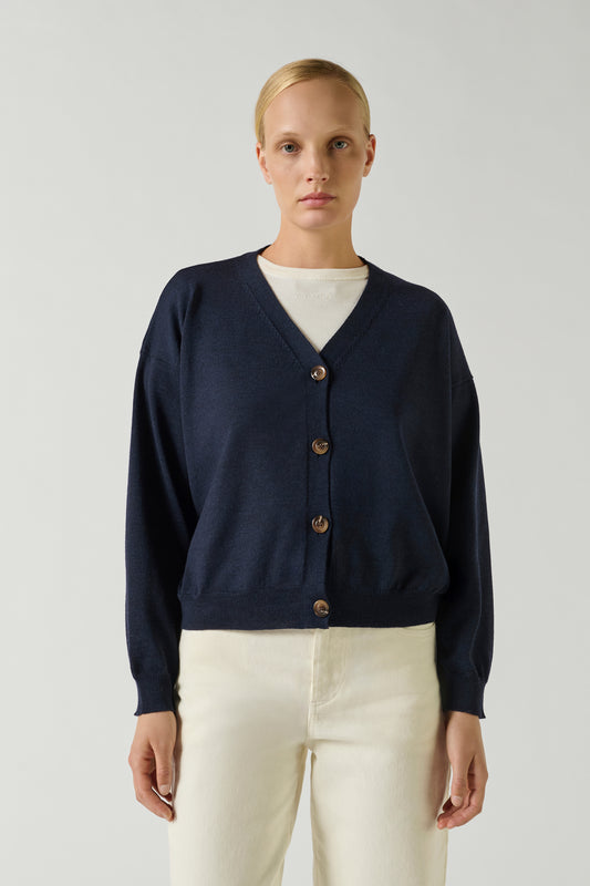 Cardigan Idem - Navy - Femme