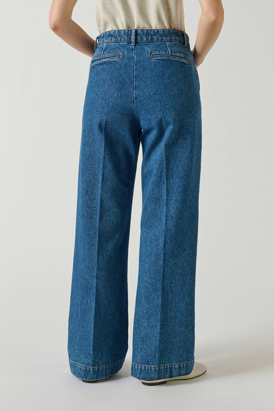 Jean California - Denim Bleu Delave - Coton - Femme