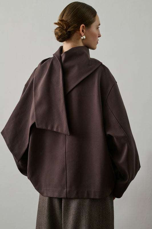 Freja Sweatshirt - Brown/Plum - Cotton - Women