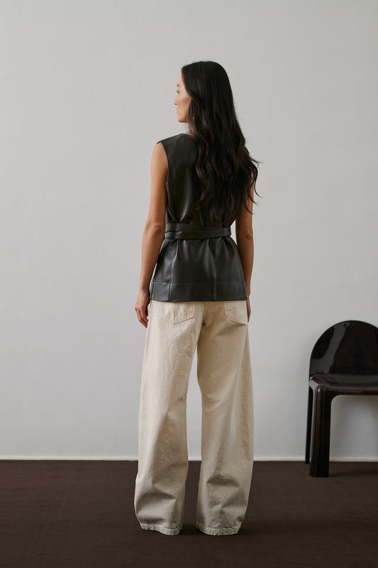 Top Chance - Marron Foncé - Cuir - Femme