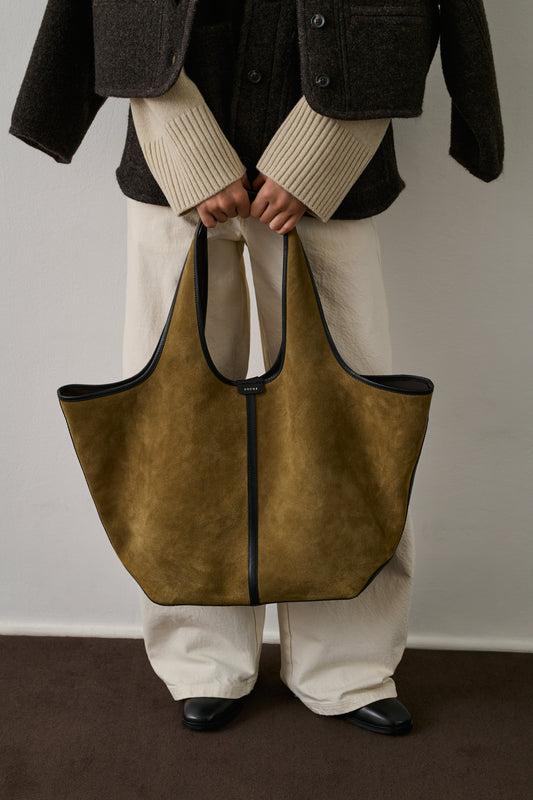 Capazo Douce - Bronce/Negro - Cuero - Mujer