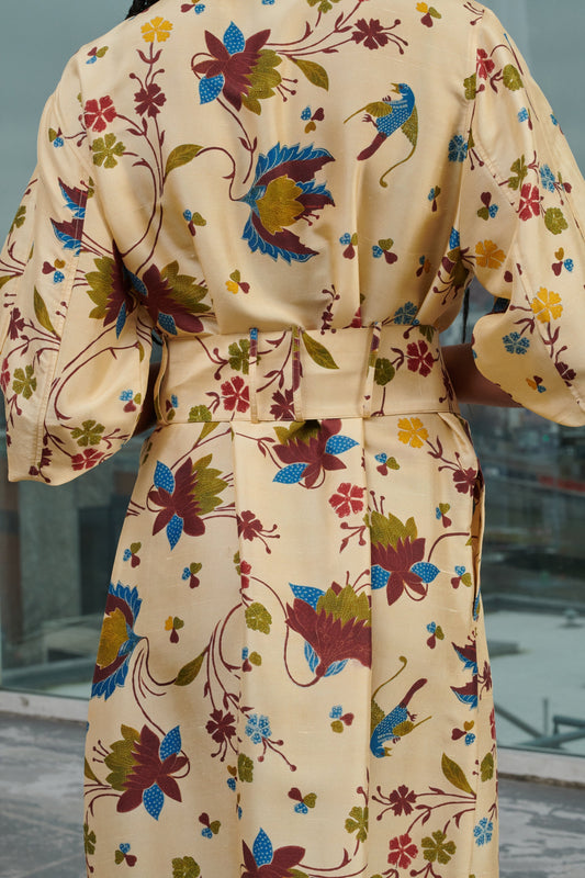 ROBE WINSLET MULTICO ECRU