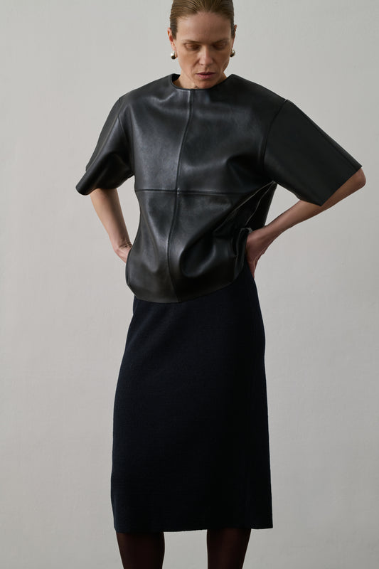 Fabia skirt - Navy - Wool - Women