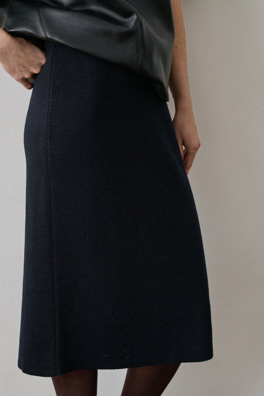 Fabia skirt - Navy - Wool - Women