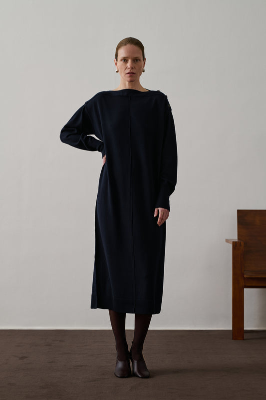 Robe Clea - Navy - Laine - Femme