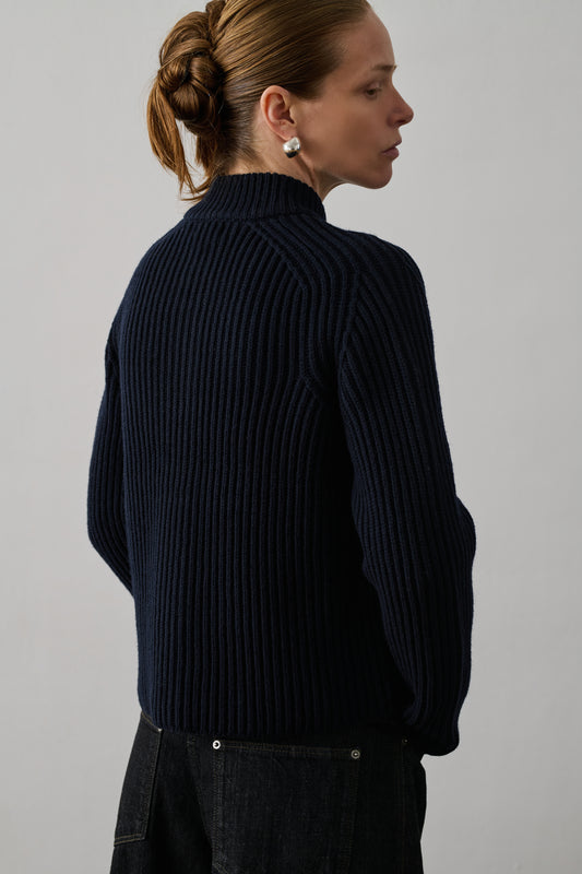 Cárdigan Flaubert - Navy - Lana - Mujer