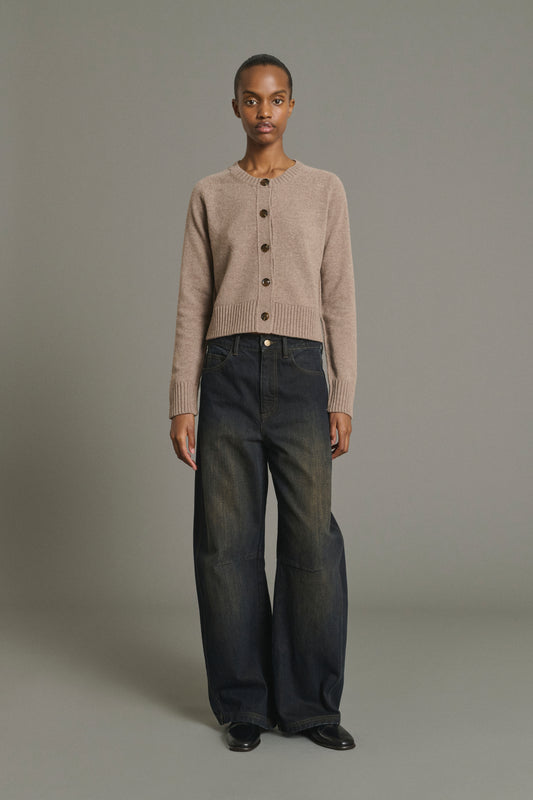 Cardigan Virginia - Beige Chiné - Laine Mérinos - Femme