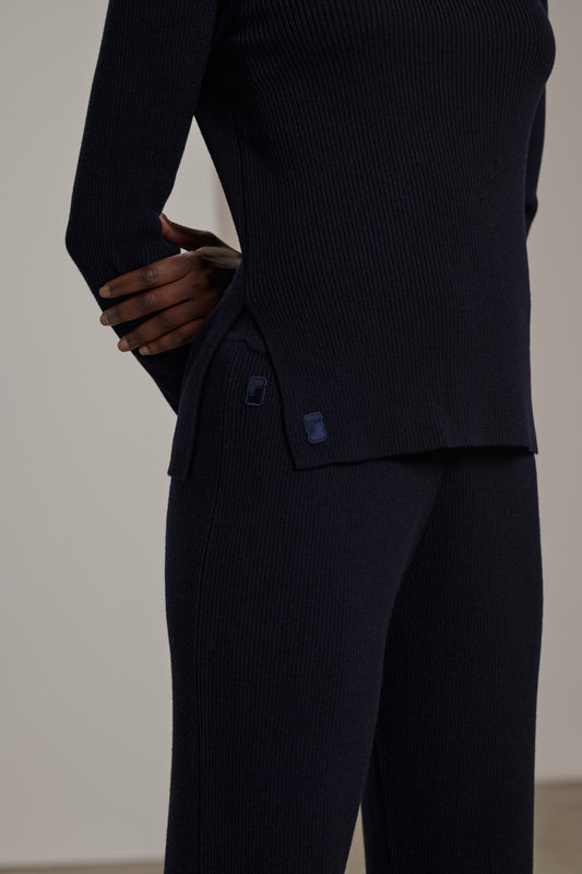 Pantalon Victoria - Navy - Laine - Femme