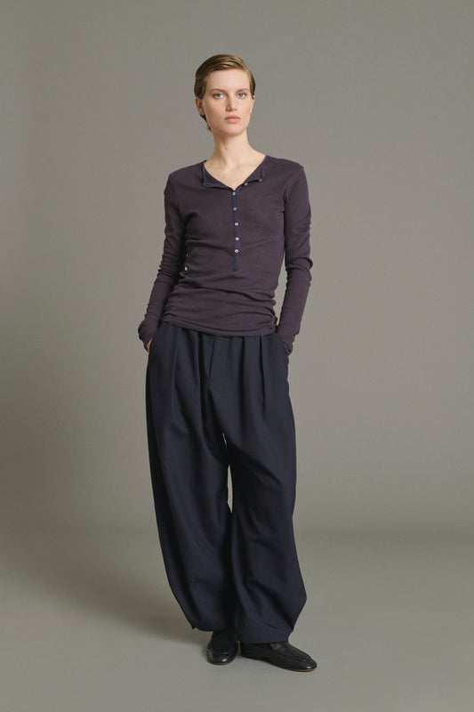 Tee-Shirt Isabella - Marron Rouge/Violet Foncé - Coton - Femme