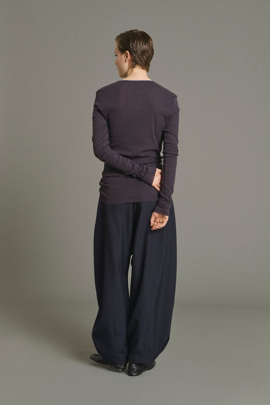 Tee-Shirt Isabella - Marron Rouge/Violet Foncé - Coton - Femme