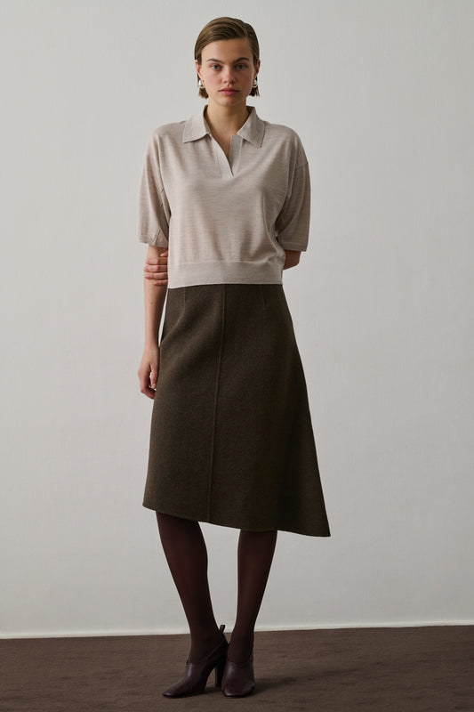 Elton polo - Off-White - Wool - Women