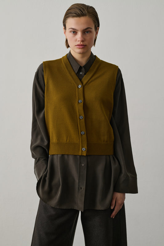 Chiara Cardigan - Bronze - Wool - Women