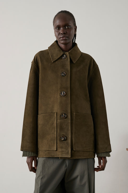 Veste Vincenzo - Kaki Foncé - Cuir - Femme