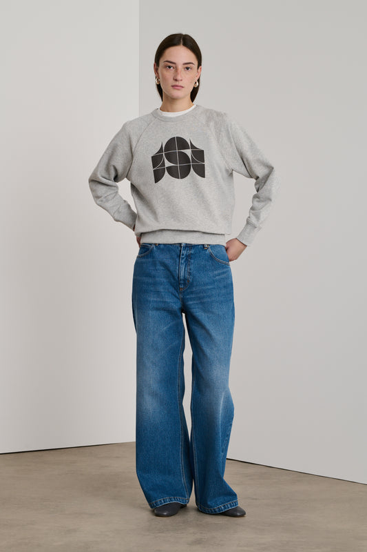 Pascal Sweatshirt - Marl Grey - Cotton - Women