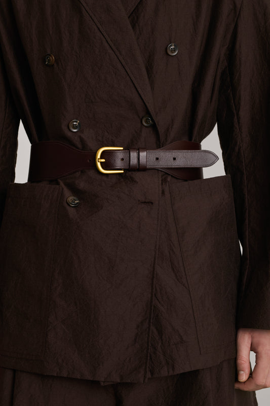 CEINTURE DAIN MARRON FONCÉ