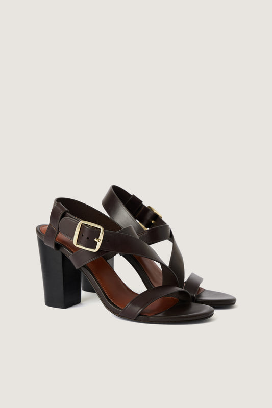 SANDALES PAOLINA MARRON FONCÉ