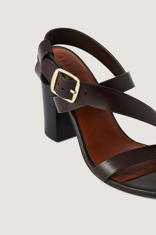SANDALES PAOLINA MARRON FONCÉ