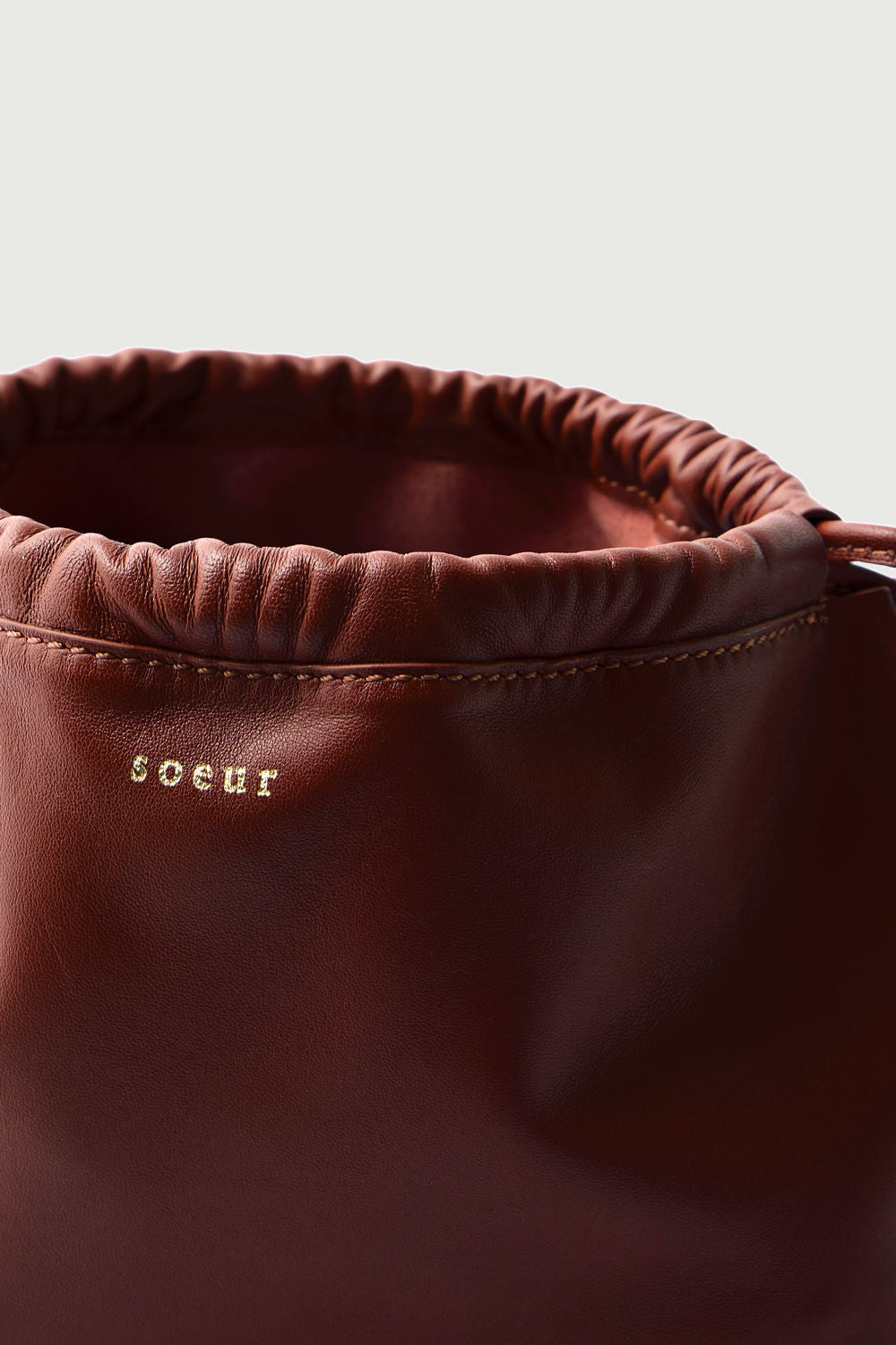 Sac Suzette - Acajou - Cuir - Femme