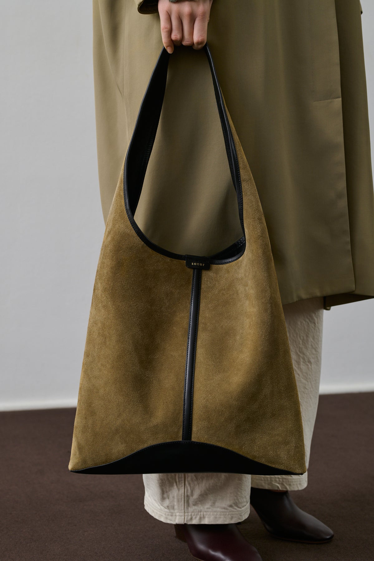 Cabas Delice - Bronze/Noir - Cuir - Femme