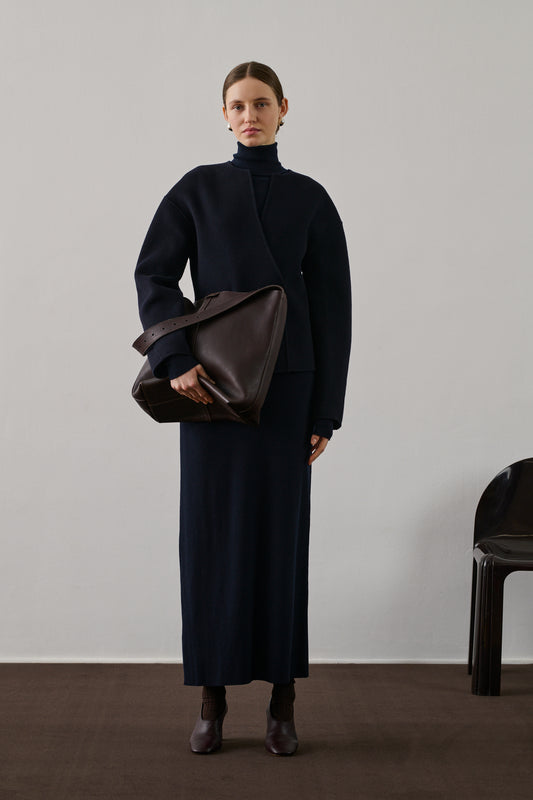 Vestido Georgia - Deep Navy - Lana - Mujer
