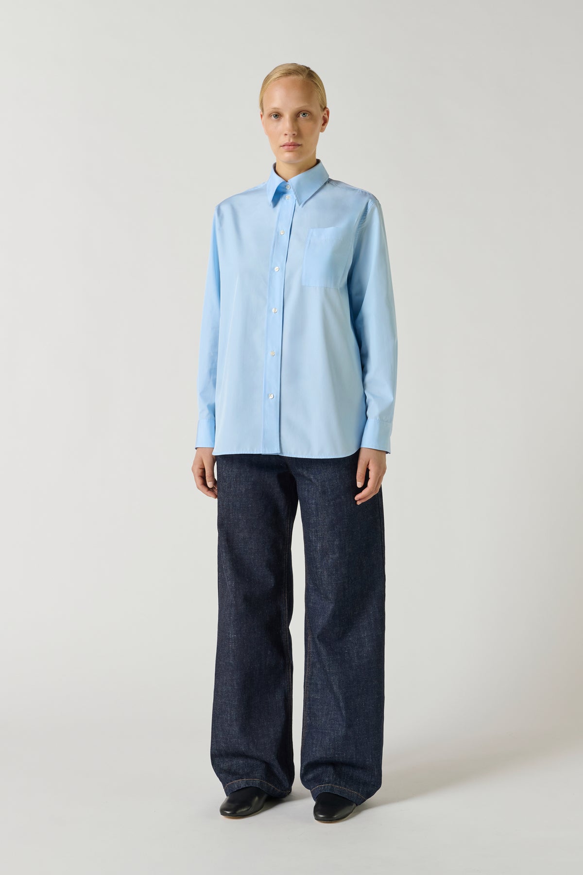 Chemise Saphir - Bleu Ciel - Coton - Femme vue 2
