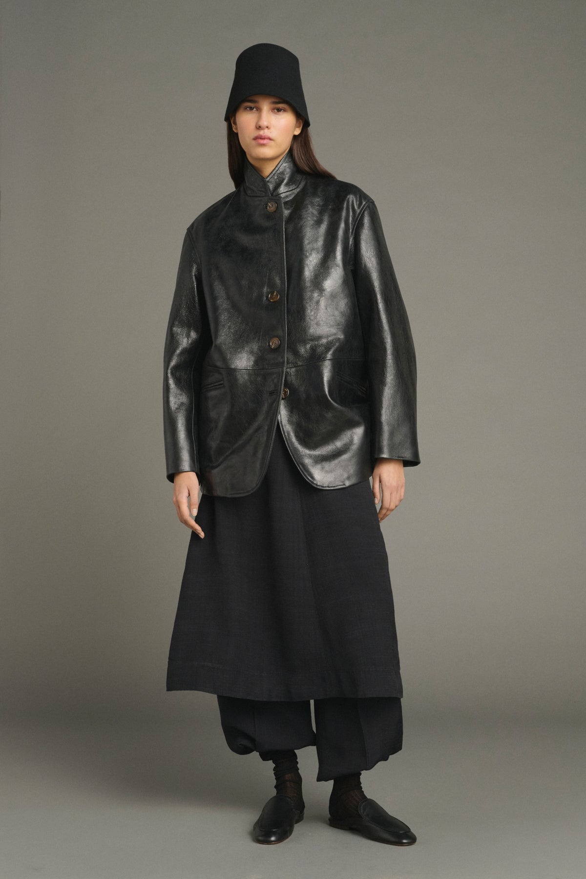 Veste Luciano - Noir - Cuir - Femme vue 1