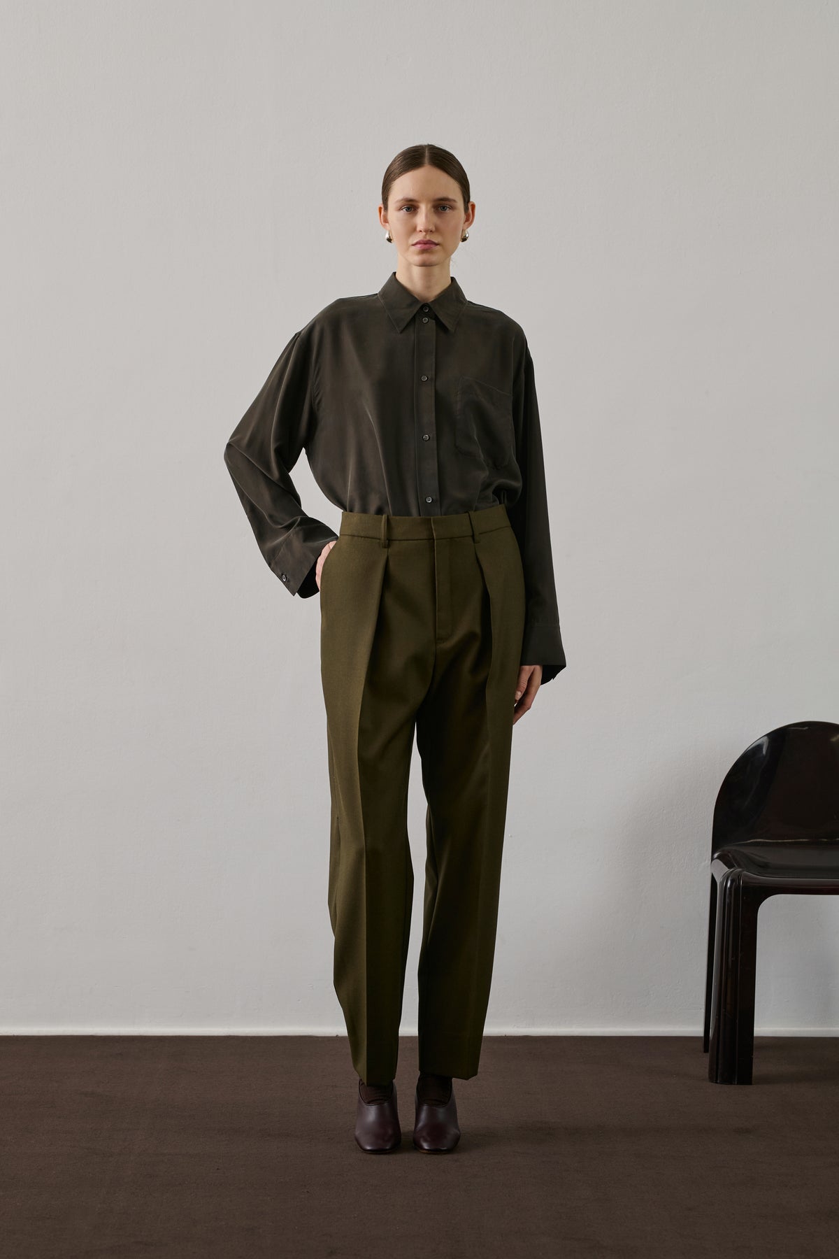 Pantalon Ferrel - Kaki - Laine - Femme vue 1