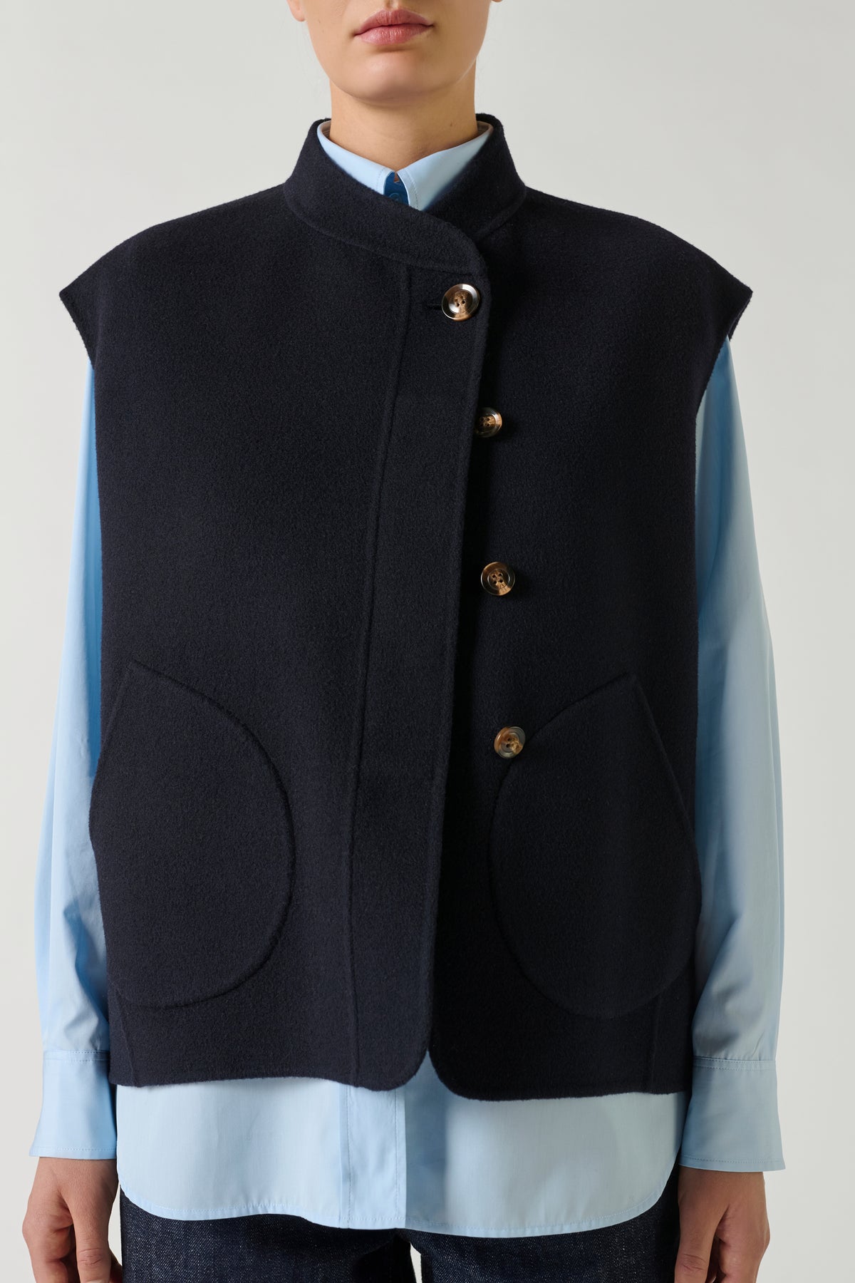 Blouson Adeline - Deep Navy - Laine - Femme vue 2