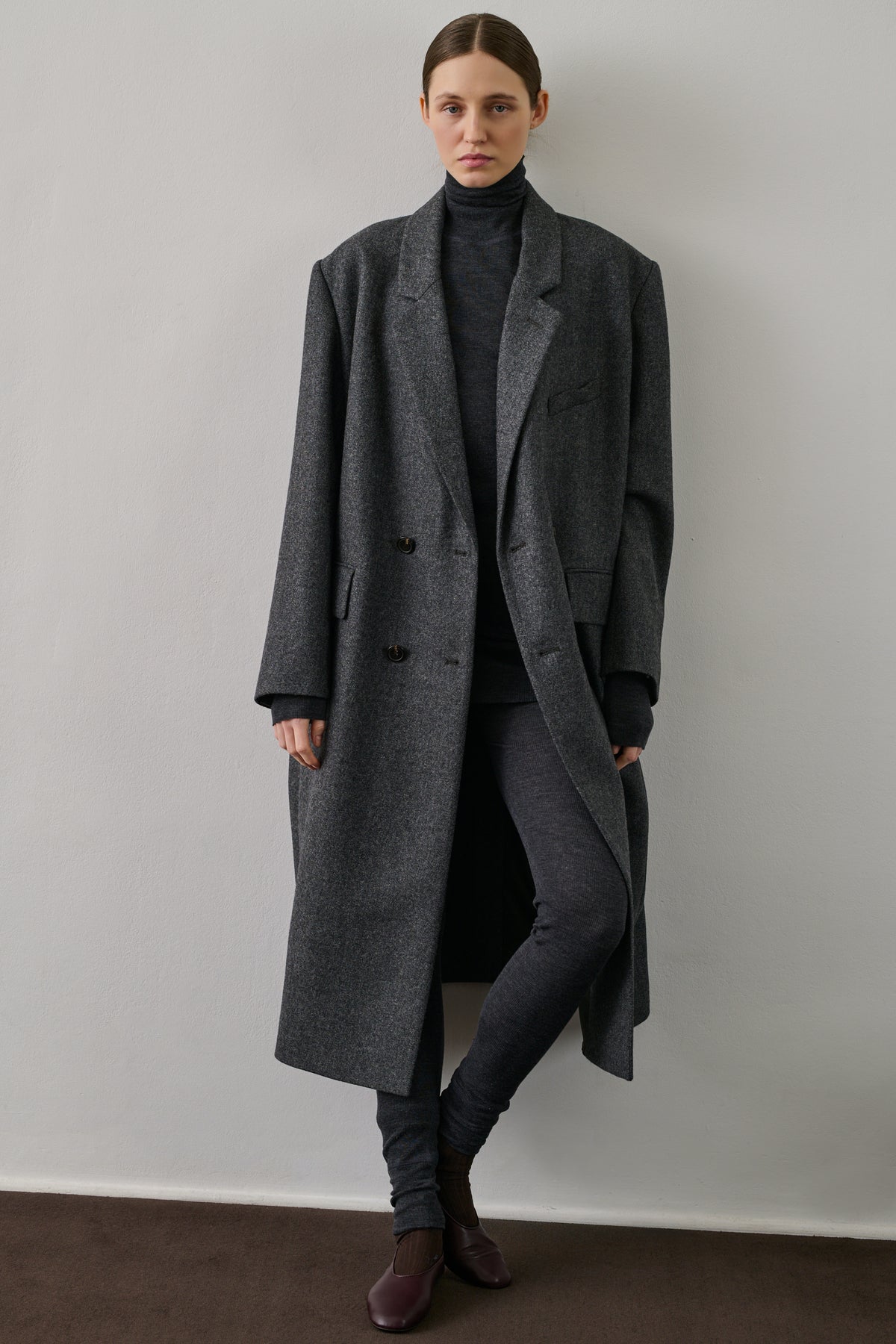 Manteau Coligny - Gris - Laine - Femme vue 1