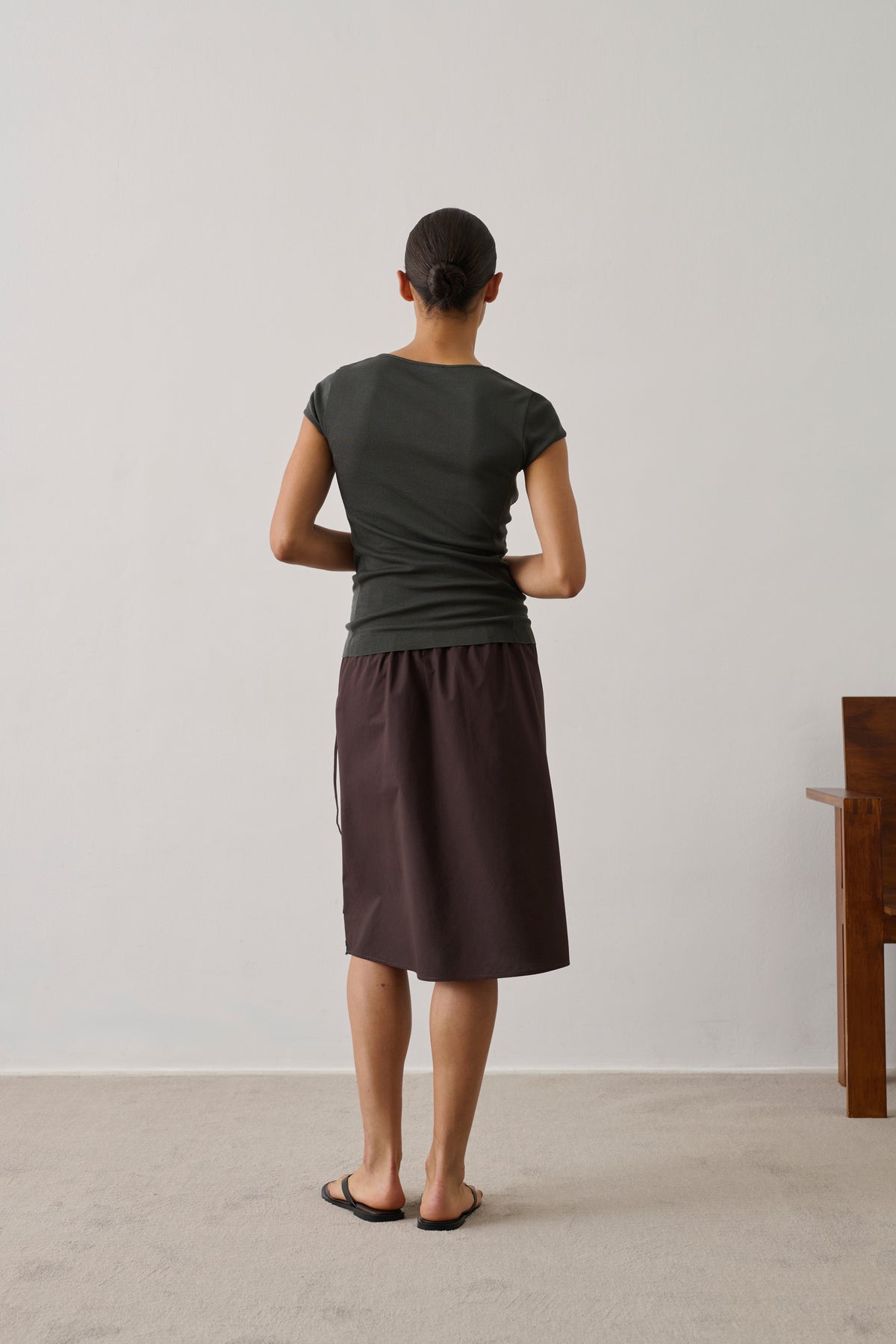 Jupe Houna - Marron Foncé - Coton - Femme vue 2