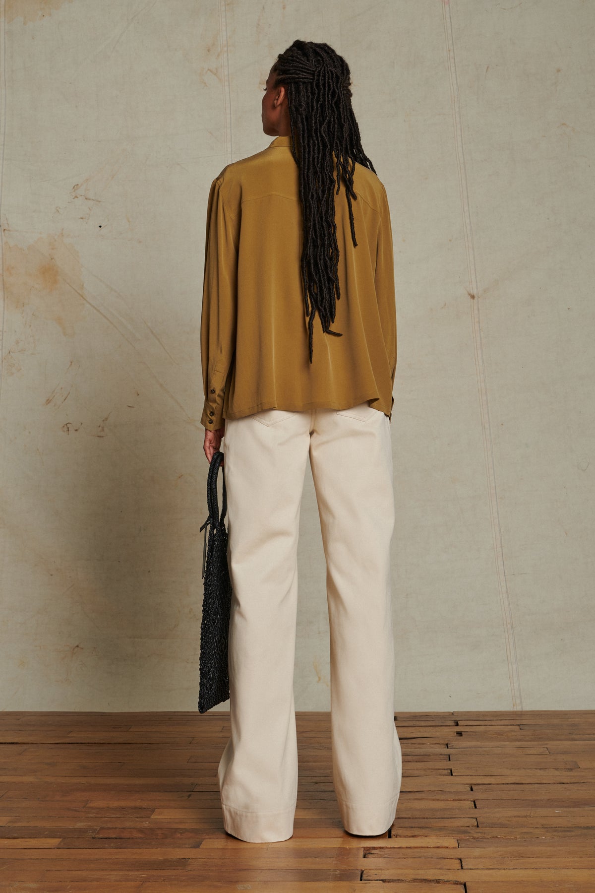 Pantalon Alissio - Craie - Coton - Femme