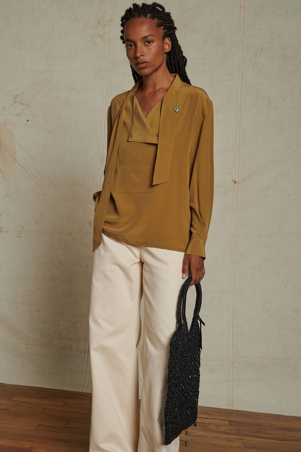 Pantalon Alissio - Craie - Coton - Femme vue 3