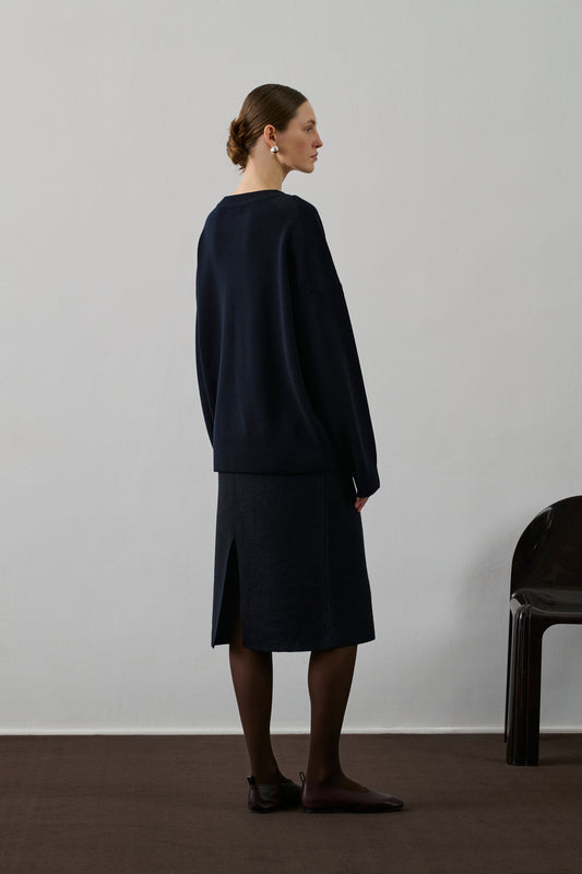Pull Feroe - Navy - Laine - Femme