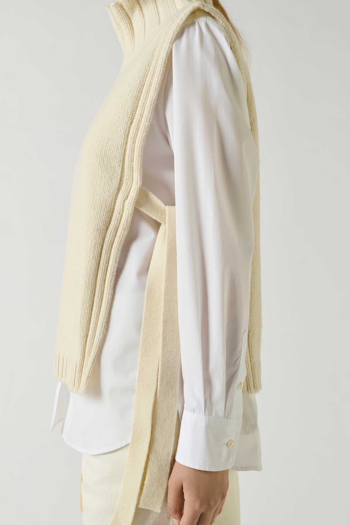 Pull Or - Ecru - Laine - Femme
