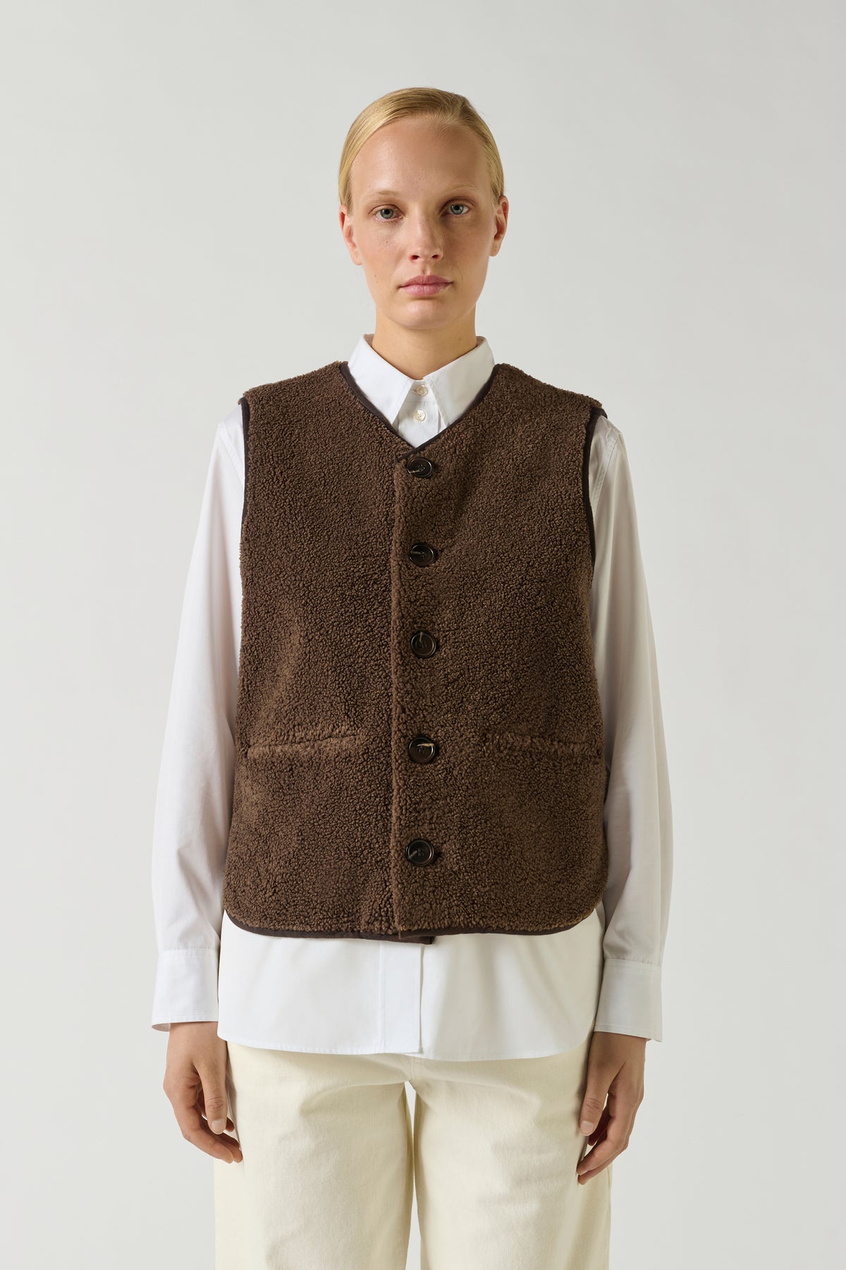 Gilet sans manches Fusil - Marron - Femme