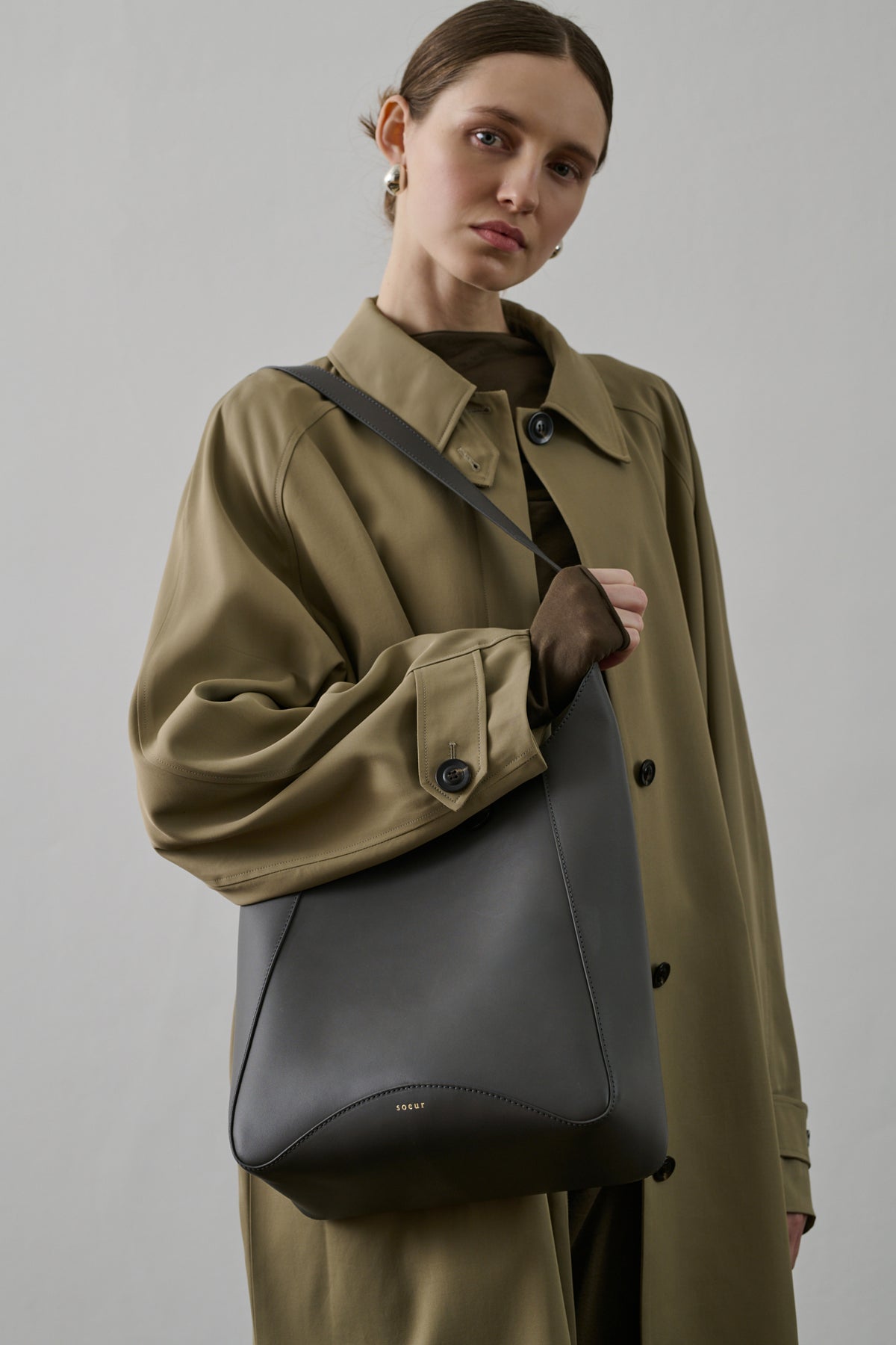 Sac Uma - Graphite - Cuir - Femme vue 2