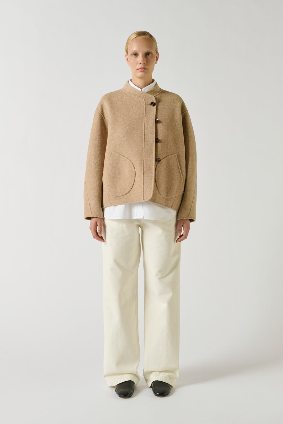 Manteau Windsor - Beige Chiné - Laine - Femme