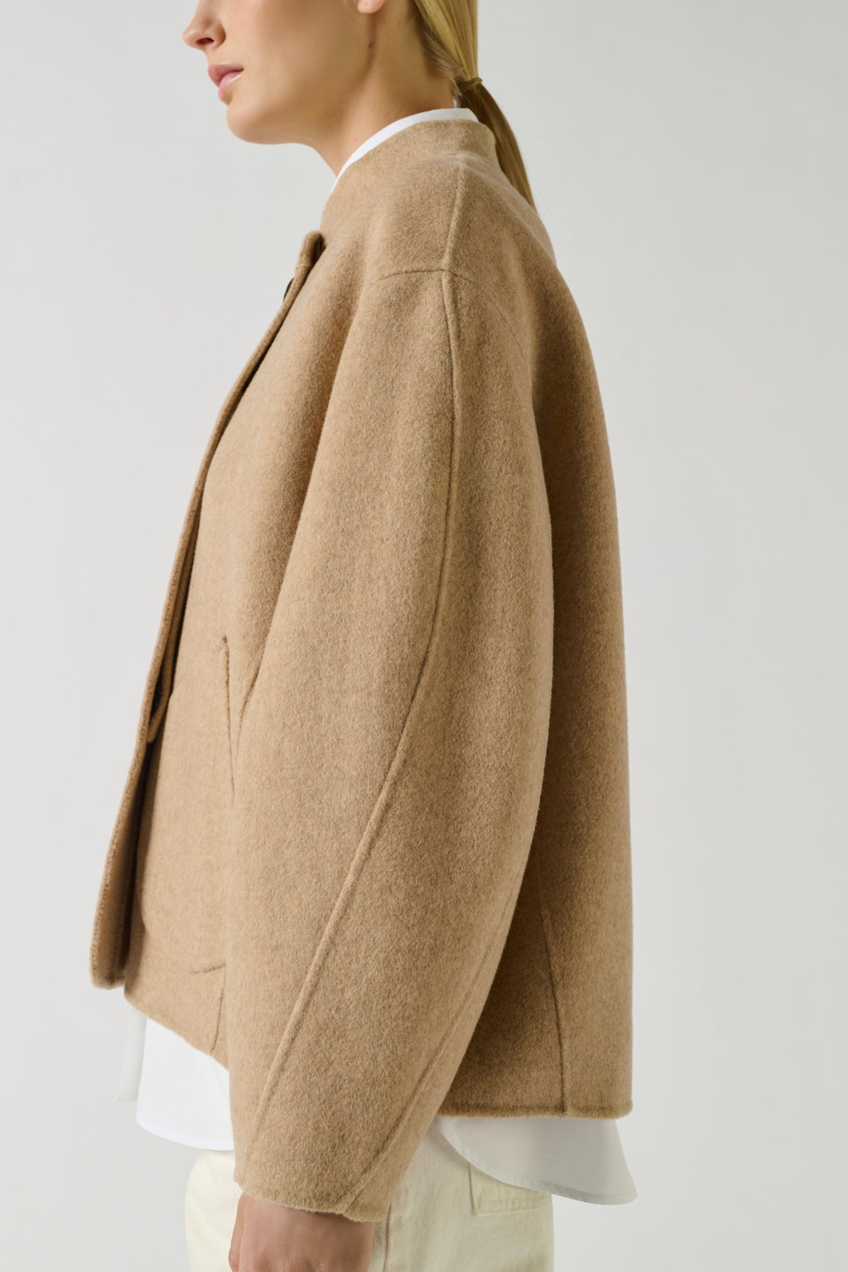 Manteau Windsor - Beige Chiné - Laine - Femme vue 5