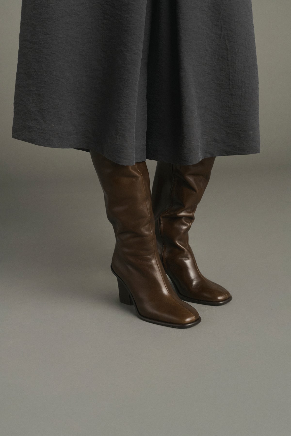Bottes Livia - Marron Foncé - Cuir - Femme vue 2
