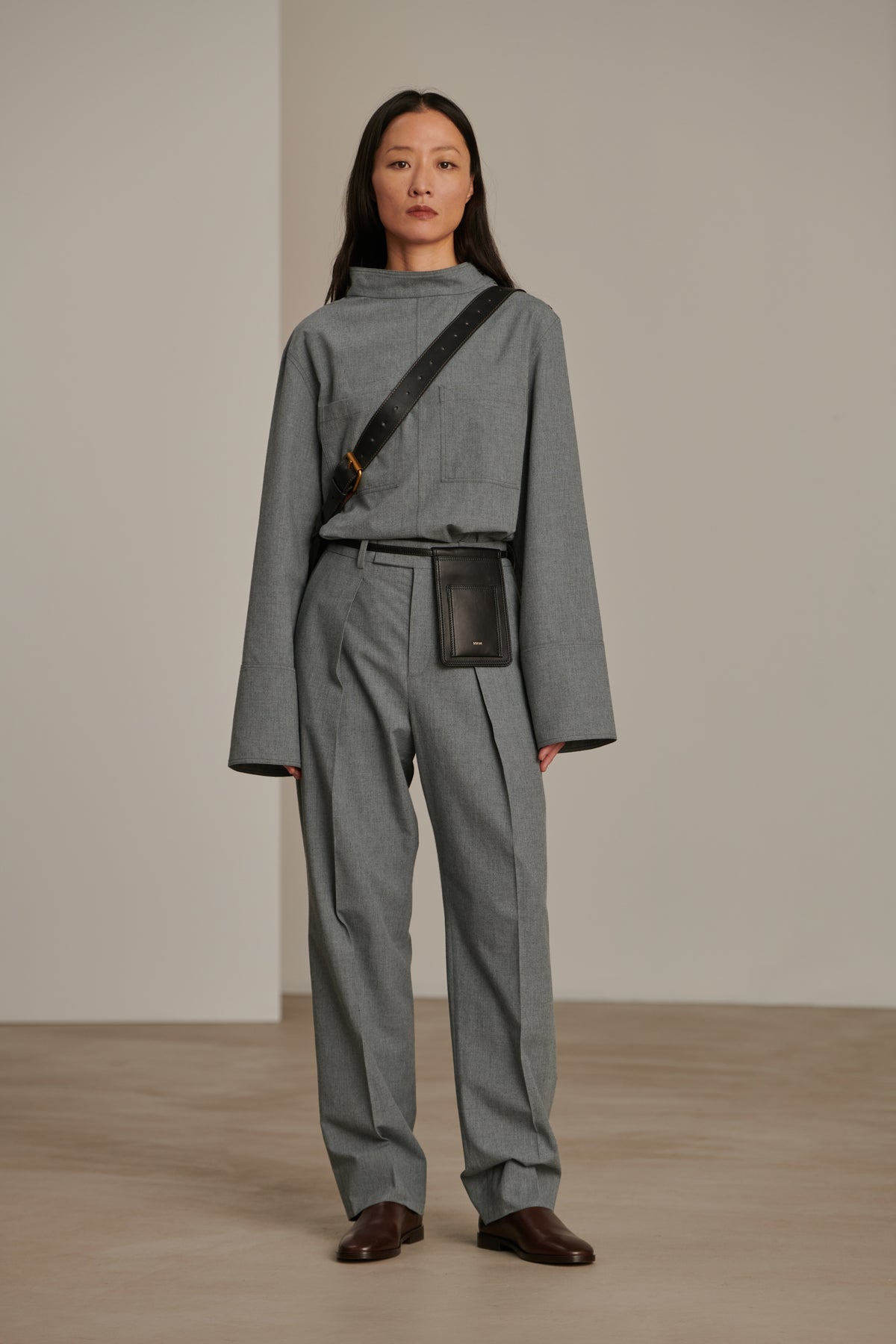 Pantalon Christopher - Gris Chiné - Coton - Femme