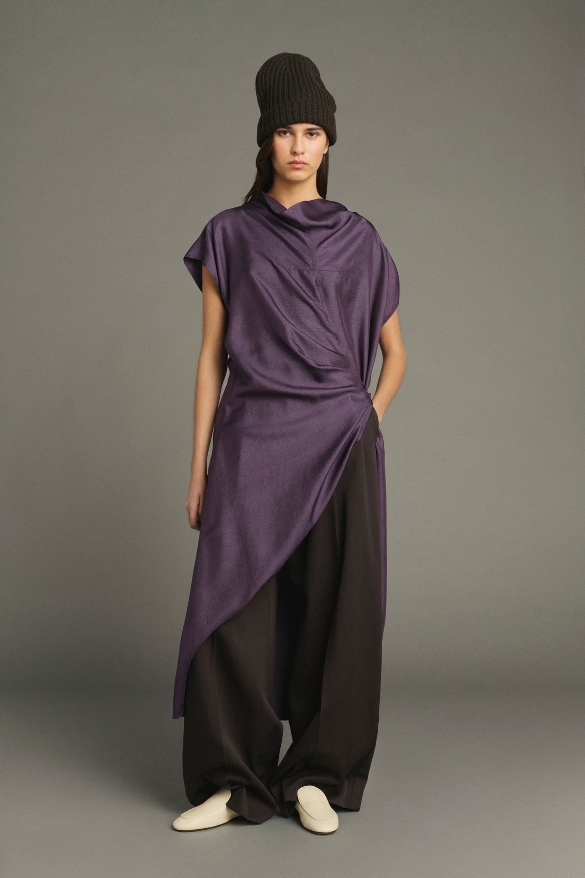Robe Foggia - Violet - Soie - Femme vue 5