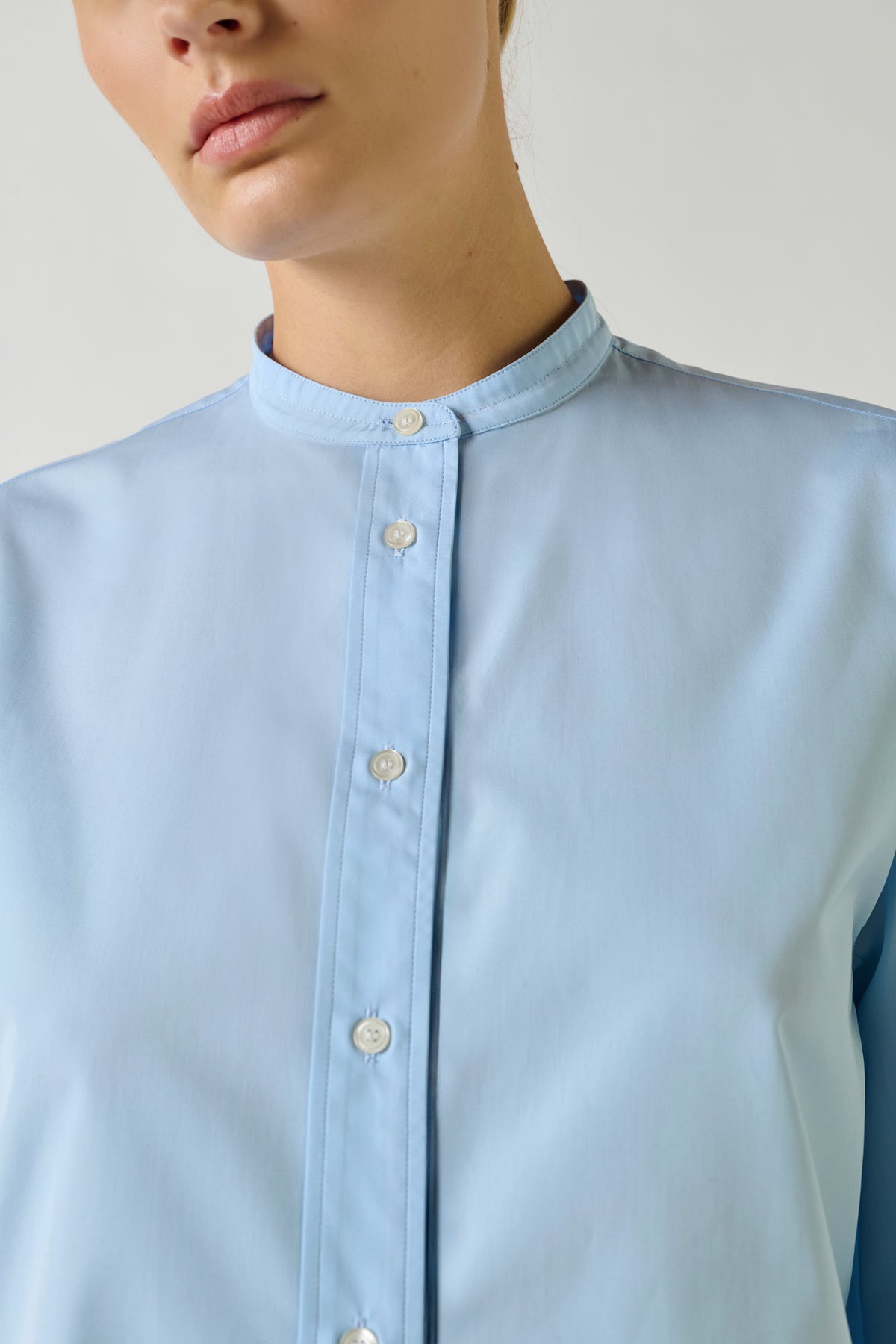Chemise Bermudes - Bleu Ciel - Coton - Femme vue 4