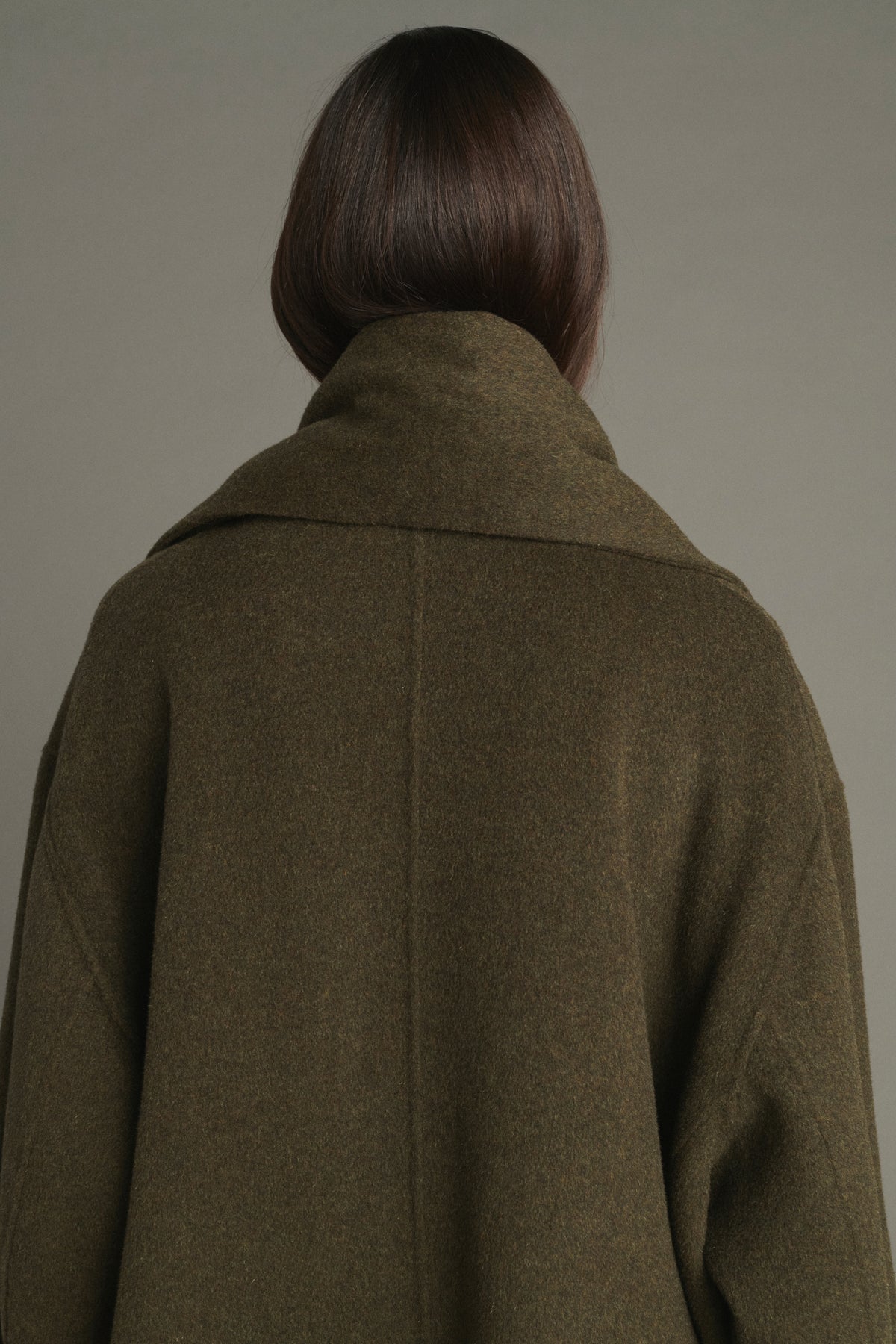Manteau Finn - Kaki Chiné - Laine - Femme