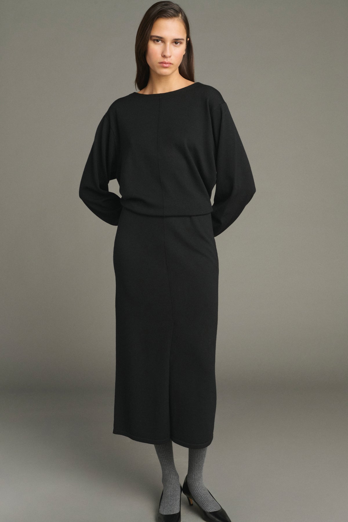 Robe Kathleen - Noir - Laine Mérinos - Femme